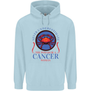 The Power of a Cancer Woman Star Sign Mens 80% Cotton Hoodie Light Blue