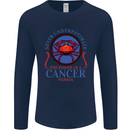 The Power of a Cancer Woman Star Sign Mens Long Sleeve T-Shirt Navy Blue