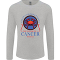 The Power of a Cancer Woman Star Sign Mens Long Sleeve T-Shirt Sports Grey