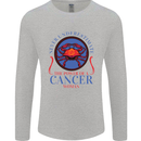 The Power of a Cancer Woman Star Sign Mens Long Sleeve T-Shirt Sports Grey