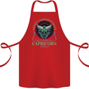 The Power of a Capricorn Woman Star Sign Cotton Apron 100% Organic Red