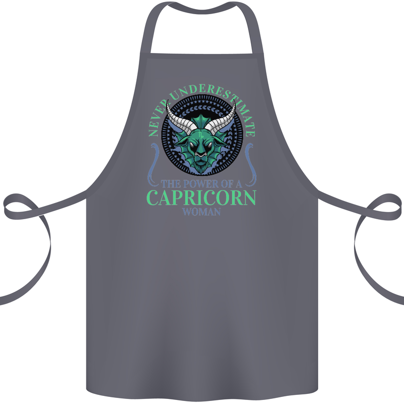 The Power of a Capricorn Woman Star Sign Cotton Apron 100% Organic Steel