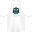 The Power of a Capricorn Woman Star Sign Cotton Apron 100% Organic White