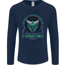 The Power of a Capricorn Woman Star Sign Mens Long Sleeve T-Shirt Navy Blue