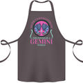 The Power of a Gemini Woman Star Sign Cotton Apron 100% Organic Dark Grey