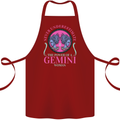 The Power of a Gemini Woman Star Sign Cotton Apron 100% Organic Maroon