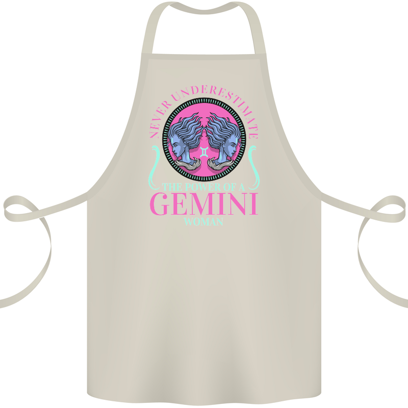 The Power of a Gemini Woman Star Sign Cotton Apron 100% Organic Natural