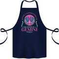 The Power of a Gemini Woman Star Sign Cotton Apron 100% Organic Navy Blue