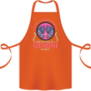 The Power of a Gemini Woman Star Sign Cotton Apron 100% Organic Orange