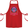 The Power of a Gemini Woman Star Sign Cotton Apron 100% Organic Red