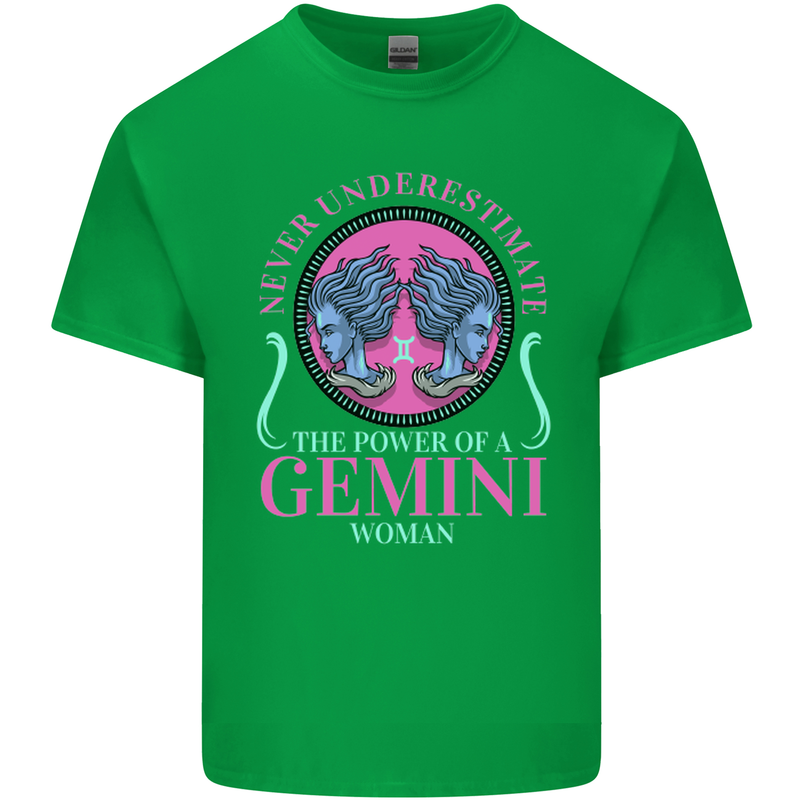 The Power of a Gemini Woman Star Sign Kids T-Shirt Childrens Irish Green