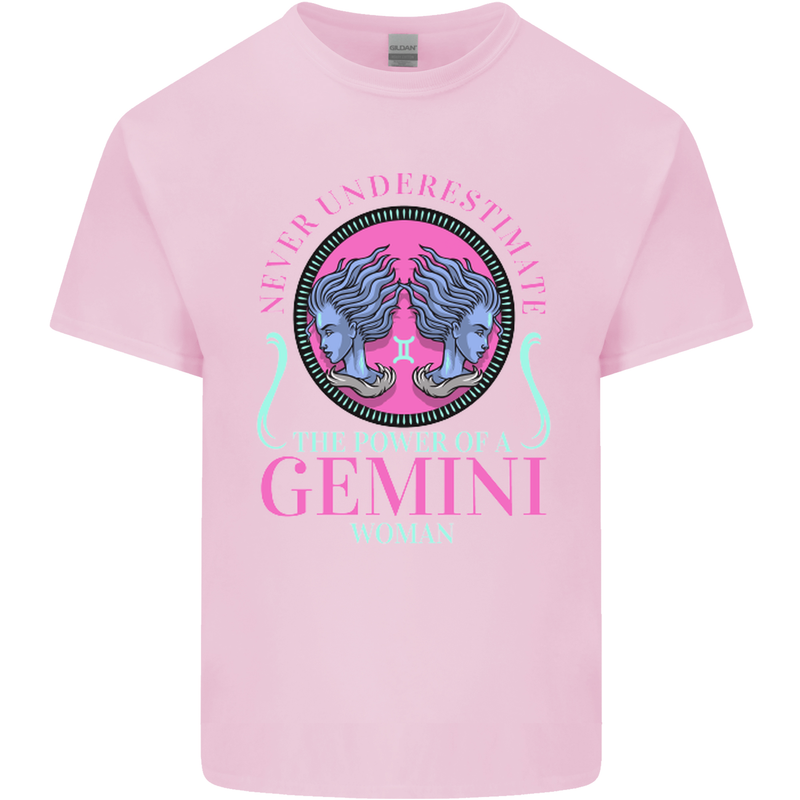 The Power of a Gemini Woman Star Sign Kids T-Shirt Childrens Light Pink