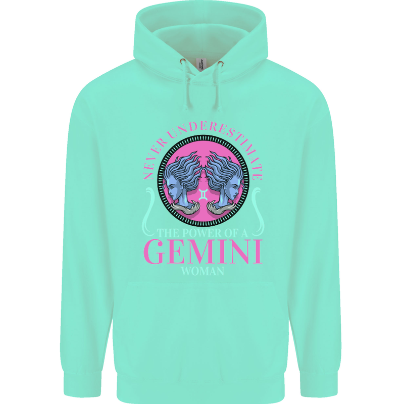 The Power of a Gemini Woman Star Sign Mens 80% Cotton Hoodie Peppermint