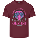 The Power of a Gemini Woman Star Sign Mens Cotton T-Shirt Tee Top Maroon