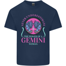 The Power of a Gemini Woman Star Sign Mens Cotton T-Shirt Tee Top Navy Blue