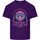 The Power of a Gemini Woman Star Sign Mens Cotton T-Shirt Tee Top Purple