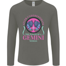 The Power of a Gemini Woman Star Sign Mens Long Sleeve T-Shirt Charcoal
