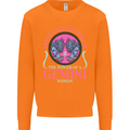 The Power of a Gemini Woman Star Sign Mens Sweatshirt Jumper Orange