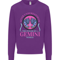 The Power of a Gemini Woman Star Sign Mens Sweatshirt Jumper Purple