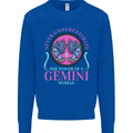 The Power of a Gemini Woman Star Sign Mens Sweatshirt Jumper Royal Blue
