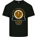 The Power of a Leo Woman Star Sign Kids T-Shirt Childrens Black
