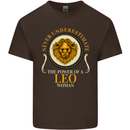 The Power of a Leo Woman Star Sign Kids T-Shirt Childrens Chocolate