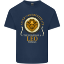 The Power of a Leo Woman Star Sign Kids T-Shirt Childrens Navy Blue