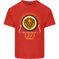 The Power of a Leo Woman Star Sign Kids T-Shirt Childrens Red
