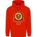 The Power of a Leo Woman Star Sign Mens 80% Cotton Hoodie Bright Red