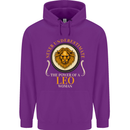 The Power of a Leo Woman Star Sign Mens 80% Cotton Hoodie Purple