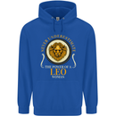 The Power of a Leo Woman Star Sign Mens 80% Cotton Hoodie Royal Blue