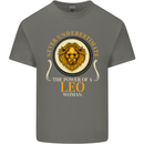 The Power of a Leo Woman Star Sign Mens Cotton T-Shirt Tee Top Charcoal