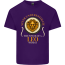The Power of a Leo Woman Star Sign Mens Cotton T-Shirt Tee Top Purple