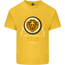 The Power of a Leo Woman Star Sign Mens Cotton T-Shirt Tee Top Yellow