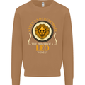 The Power of a Leo Woman Star Sign Mens Sweatshirt Jumper Caramel Latte