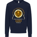 The Power of a Leo Woman Star Sign Mens Sweatshirt Jumper Navy Blue