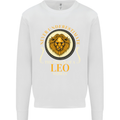 The Power of a Leo Woman Star Sign Mens Sweatshirt Jumper White