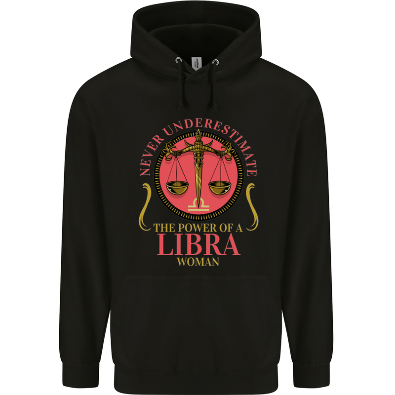 The Power of a Libra Woman Star Sign Childrens Kids Hoodie Black