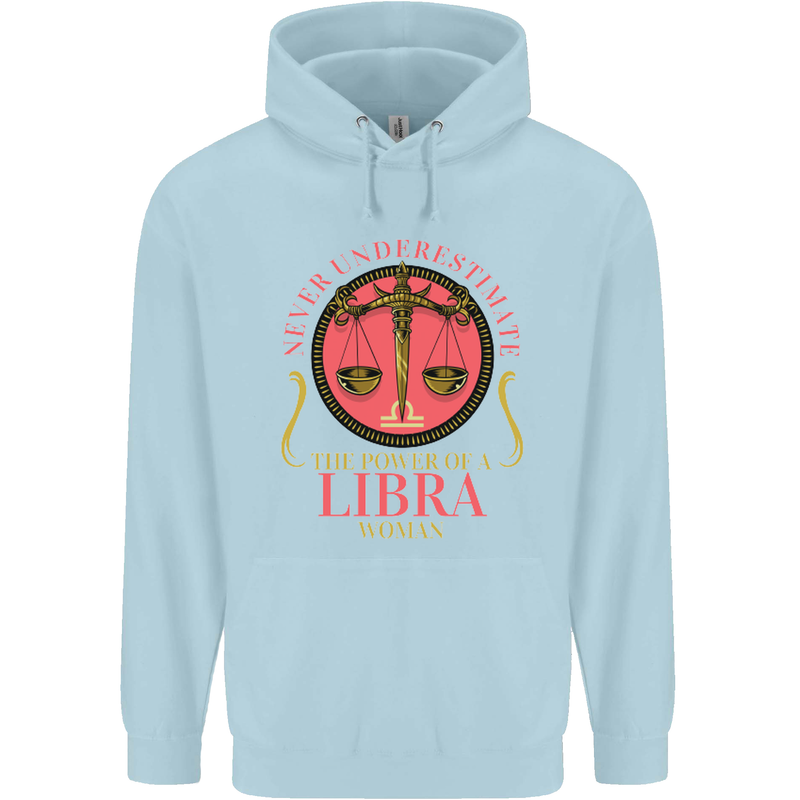 The Power of a Libra Woman Star Sign Childrens Kids Hoodie Light Blue