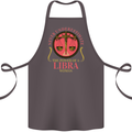 The Power of a Libra Woman Star Sign Cotton Apron 100% Organic Dark Grey