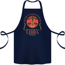 The Power of a Libra Woman Star Sign Cotton Apron 100% Organic Navy Blue