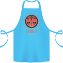 The Power of a Libra Woman Star Sign Cotton Apron 100% Organic Turquoise