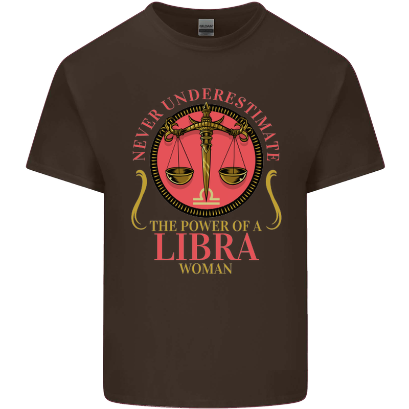 The Power of a Libra Woman Star Sign Kids T-Shirt Childrens Chocolate