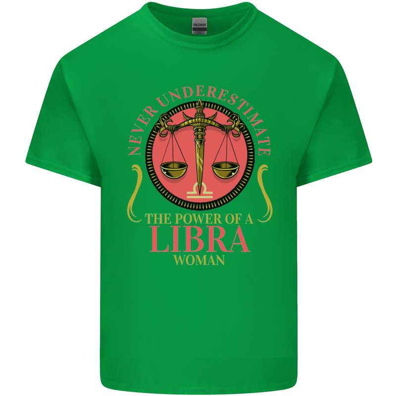 The Power of a Libra Woman Star Sign Kids T-Shirt Childrens Irish Green