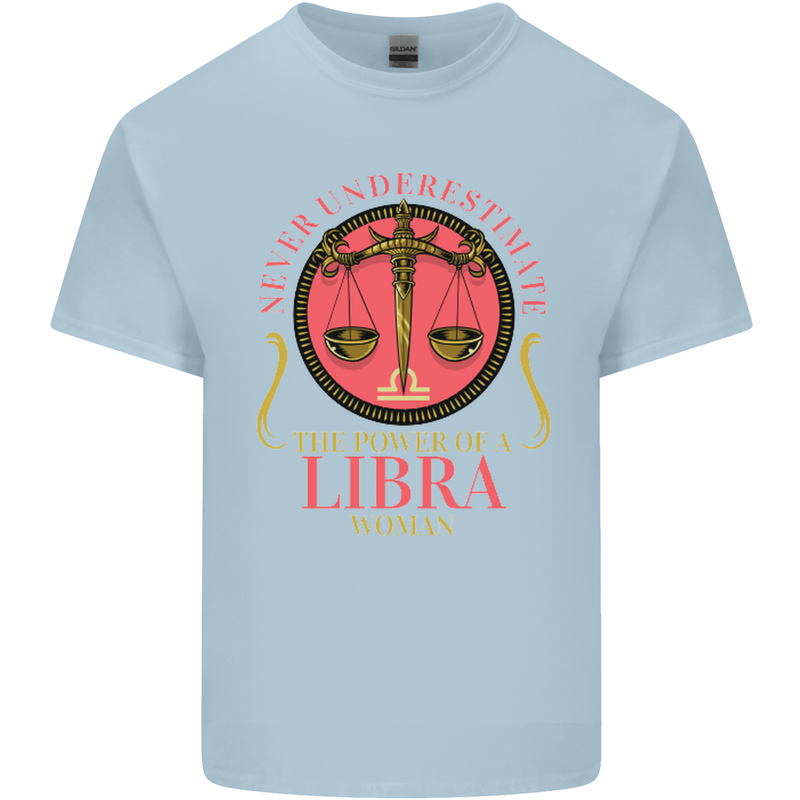 The Power of a Libra Woman Star Sign Kids T-Shirt Childrens Light Blue