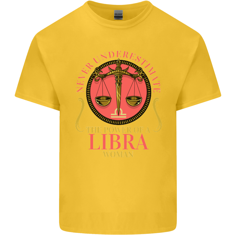 The Power of a Libra Woman Star Sign Kids T-Shirt Childrens Yellow