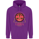 The Power of a Libra Woman Star Sign Mens 80% Cotton Hoodie Purple