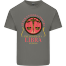 The Power of a Libra Woman Star Sign Mens Cotton T-Shirt Tee Top Charcoal