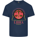 The Power of a Libra Woman Star Sign Mens Cotton T-Shirt Tee Top Navy Blue