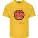 The Power of a Libra Woman Star Sign Mens Cotton T-Shirt Tee Top Yellow